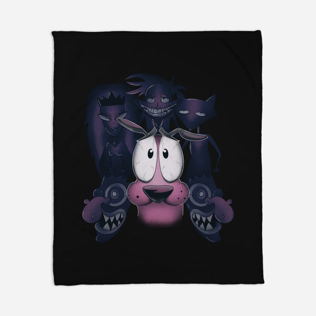 The Fear Of The Dog-none fleece blanket-Claudia