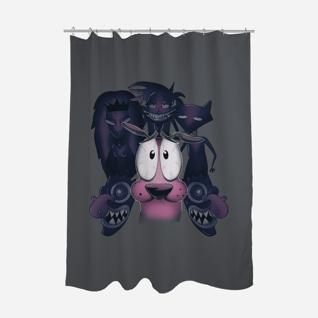 The Fear Of The Dog-none polyester shower curtain-Claudia
