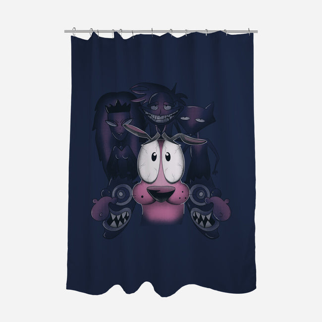 The Fear Of The Dog-none polyester shower curtain-Claudia