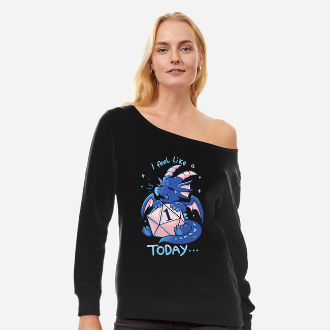 Rolled A One Today-womens off shoulder sweatshirt-TechraNova