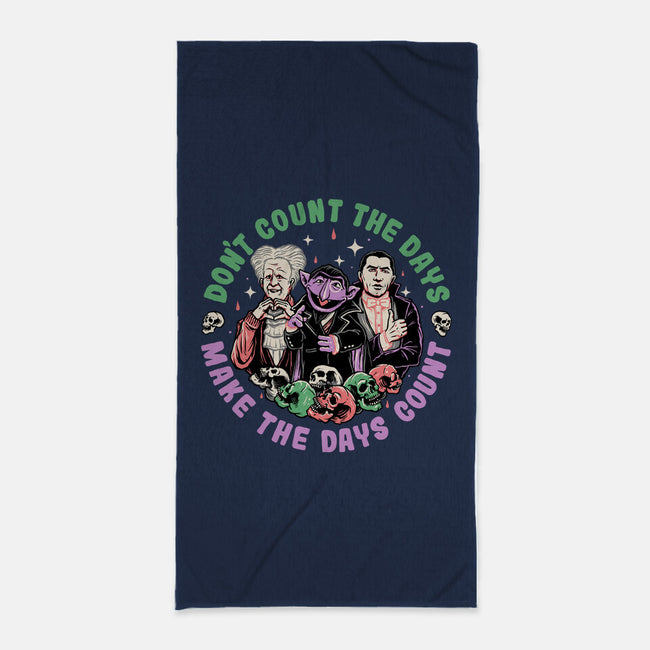 Make Each Day Count-none beach towel-momma_gorilla