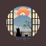 Coffee Cat In Mt. Fuji-none indoor rug-vp021