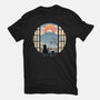 Coffee Cat In Mt. Fuji-mens heavyweight tee-vp021