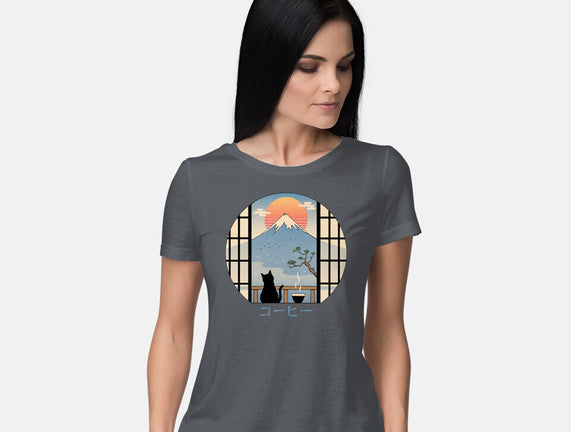 Coffee Cat In Mt. Fuji