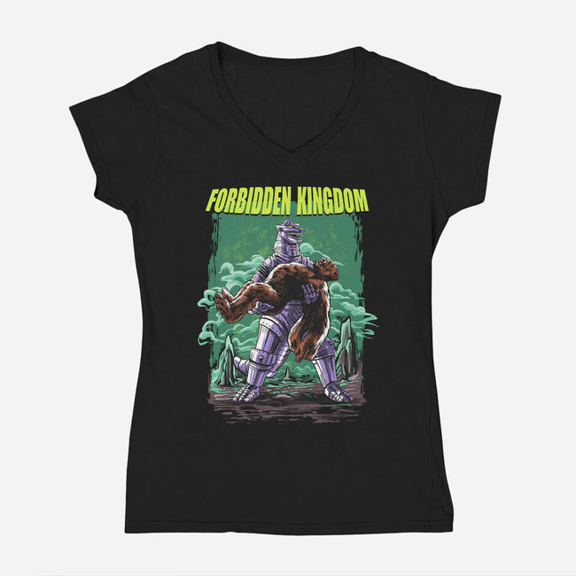Forbidden Kingdom-womens v-neck tee-zascanauta