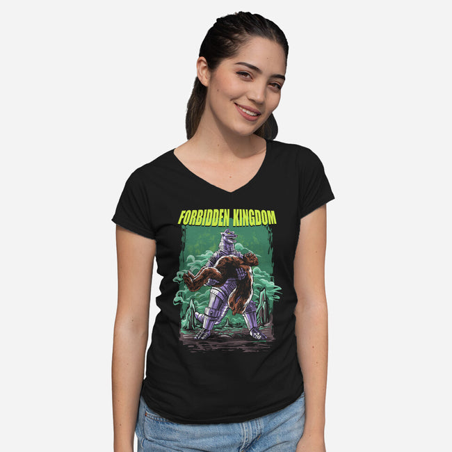 Forbidden Kingdom-womens v-neck tee-zascanauta