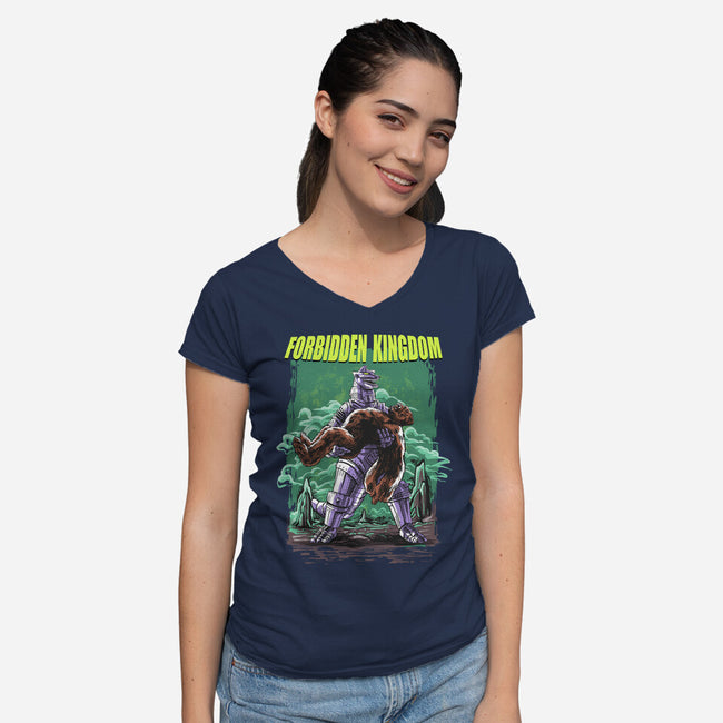 Forbidden Kingdom-womens v-neck tee-zascanauta