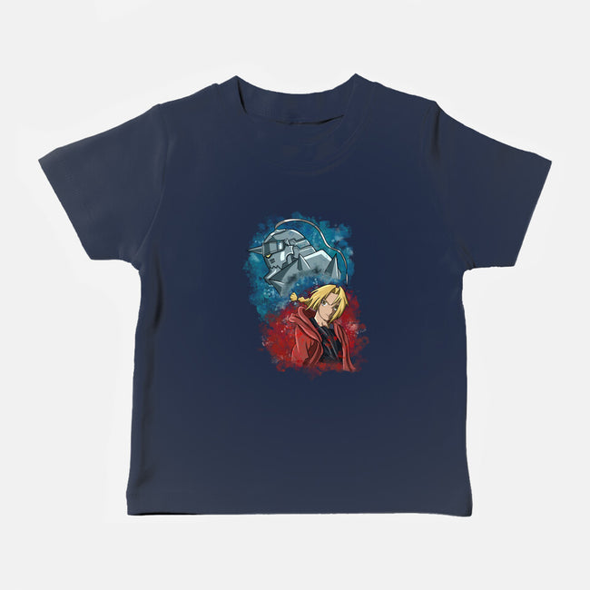 Elric Brothers Ready To Fight-baby basic tee-nickzzarto
