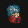 Elric Brothers Ready To Fight-womens off shoulder sweatshirt-nickzzarto