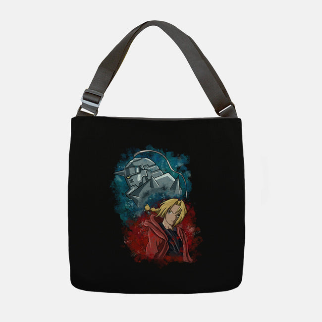 Elric Brothers Ready To Fight-none adjustable tote bag-nickzzarto