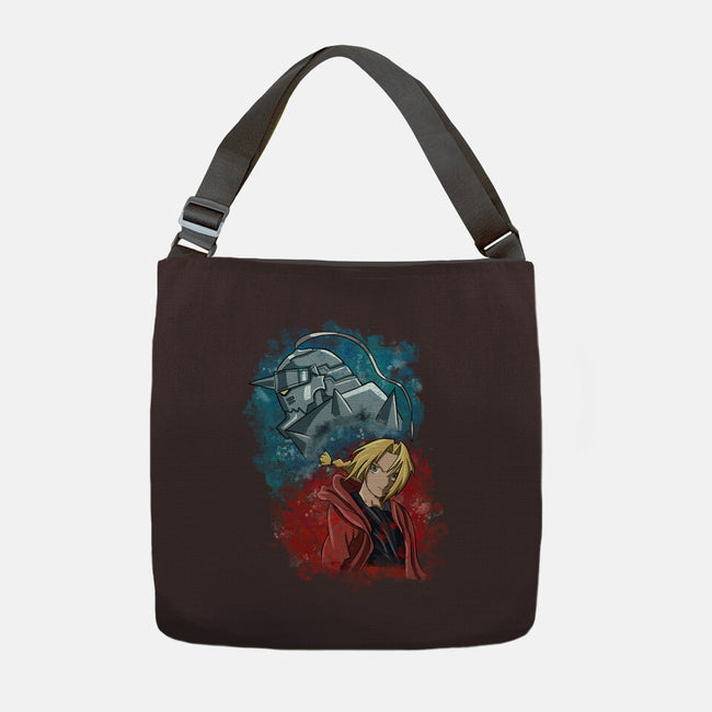 Elric Brothers Ready To Fight-none adjustable tote bag-nickzzarto