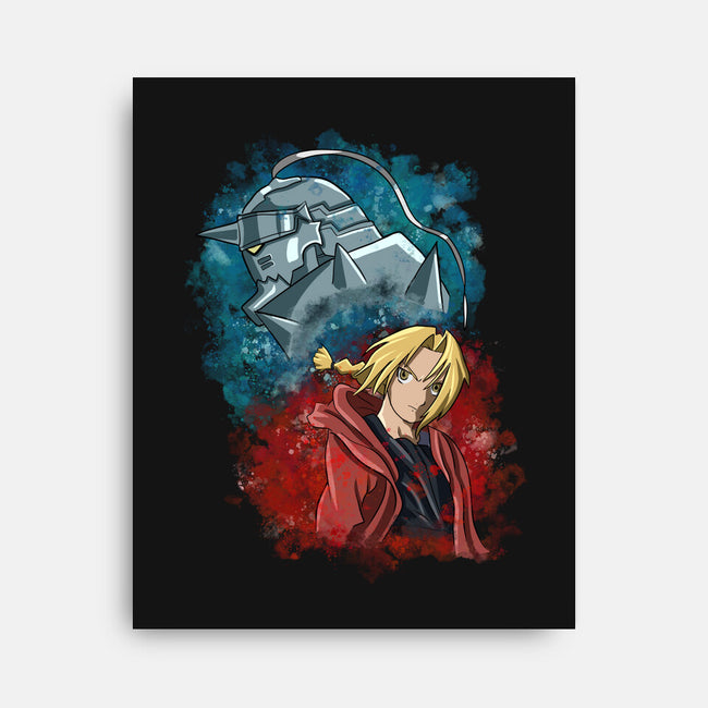 Elric Brothers Ready To Fight-none stretched canvas-nickzzarto