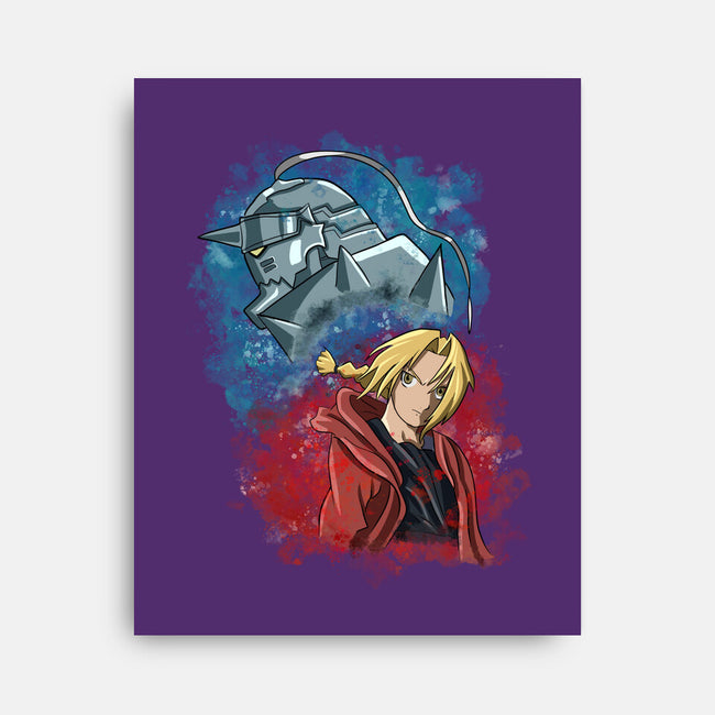 Elric Brothers Ready To Fight-none stretched canvas-nickzzarto