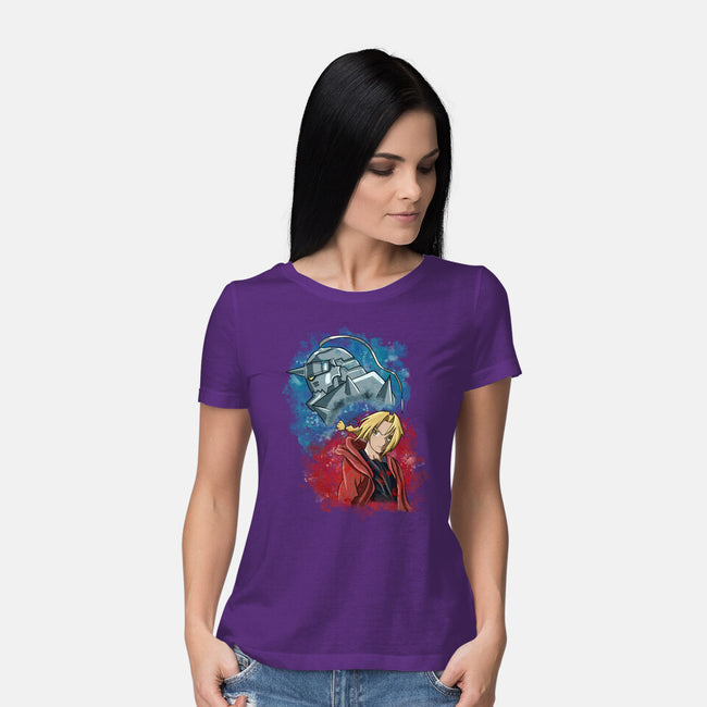 Elric Brothers Ready To Fight-womens basic tee-nickzzarto