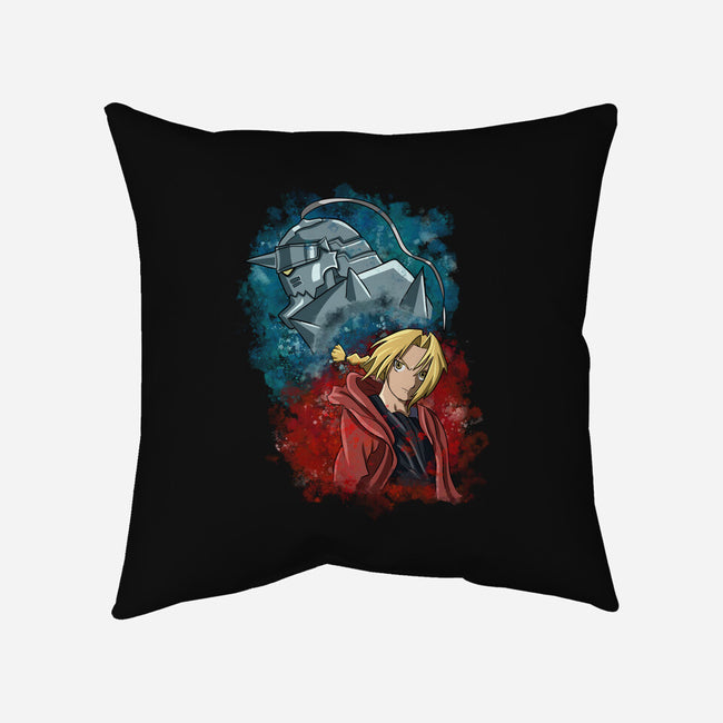 Elric Brothers Ready To Fight-none removable cover throw pillow-nickzzarto