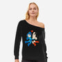 Mega Astro-womens off shoulder sweatshirt-Douglasstencil
