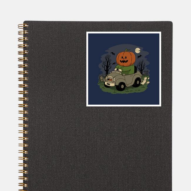 Spooky Night Ride-none glossy sticker-pigboom