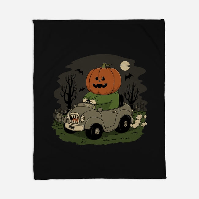Spooky Night Ride-none fleece blanket-pigboom