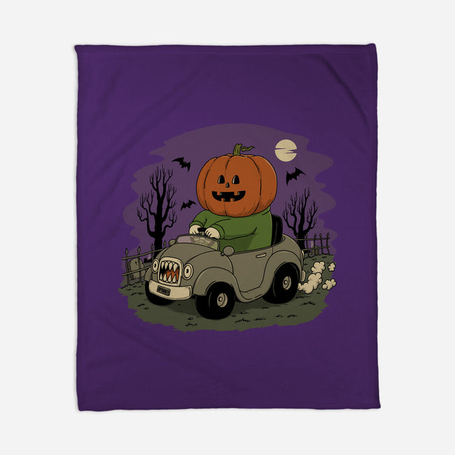 Spooky Night Ride-none fleece blanket-pigboom