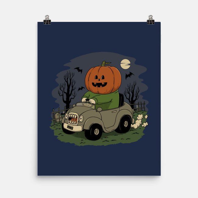 Spooky Night Ride-none matte poster-pigboom