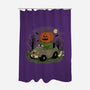 Spooky Night Ride-none polyester shower curtain-pigboom