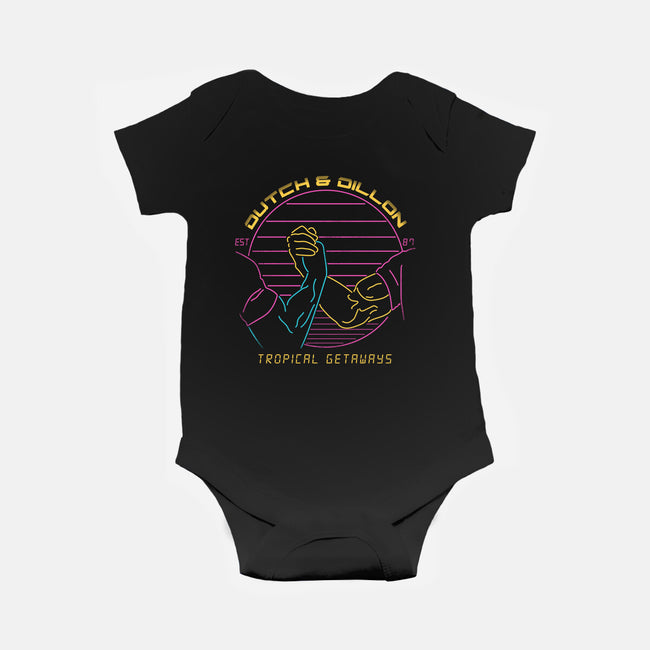 Tropical Getaways-baby basic onesie-rocketman_art