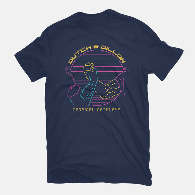 Tropical Getaways-womens fitted tee-rocketman_art