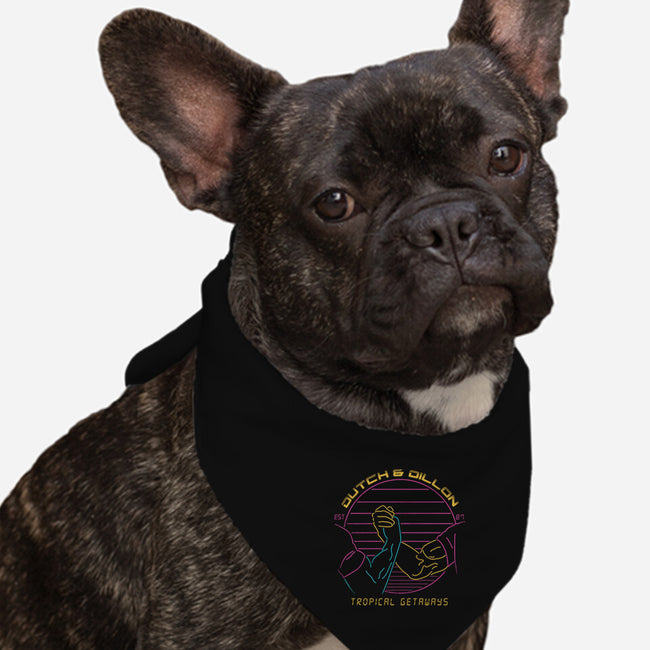 Tropical Getaways-dog bandana pet collar-rocketman_art