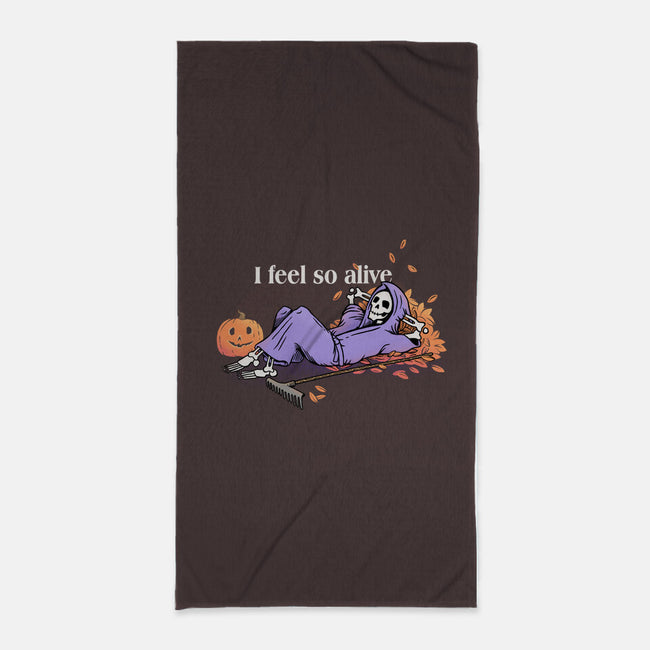 I Feel So Alive-none beach towel-doodletoots