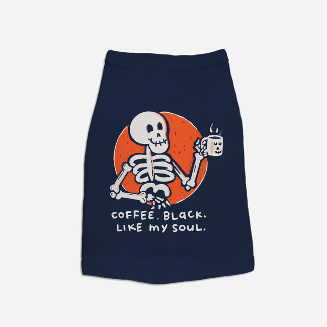 Coffee Black Like My Soul-dog basic pet tank-doodletoots