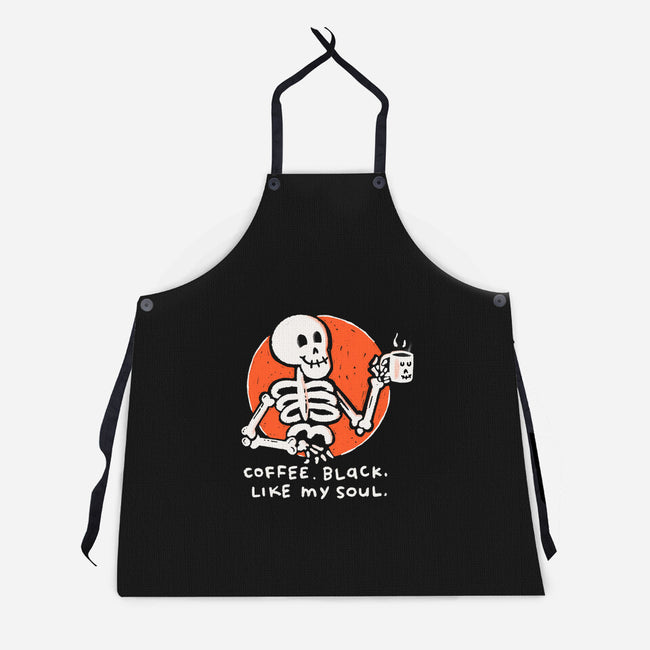 Coffee Black Like My Soul-unisex kitchen apron-doodletoots