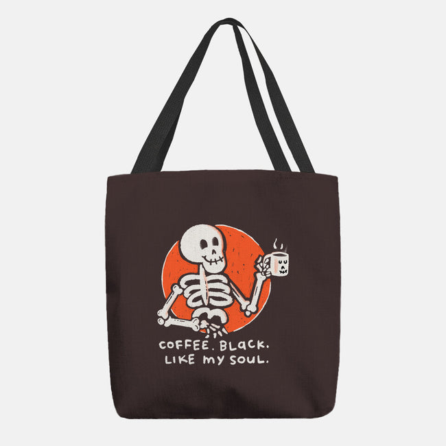 Coffee Black Like My Soul-none basic tote bag-doodletoots