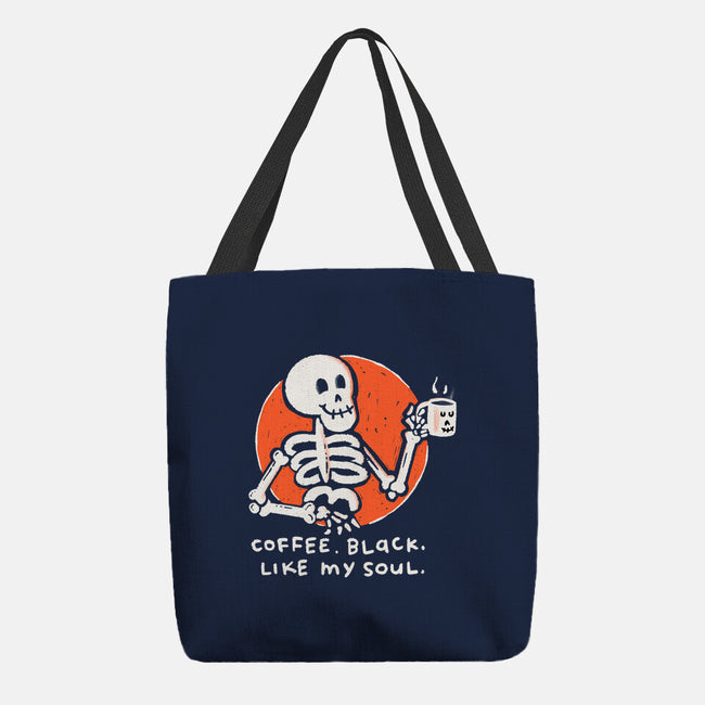 Coffee Black Like My Soul-none basic tote bag-doodletoots