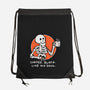 Coffee Black Like My Soul-none drawstring bag-doodletoots