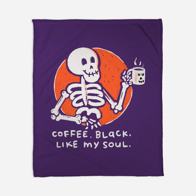 Coffee Black Like My Soul-none fleece blanket-doodletoots