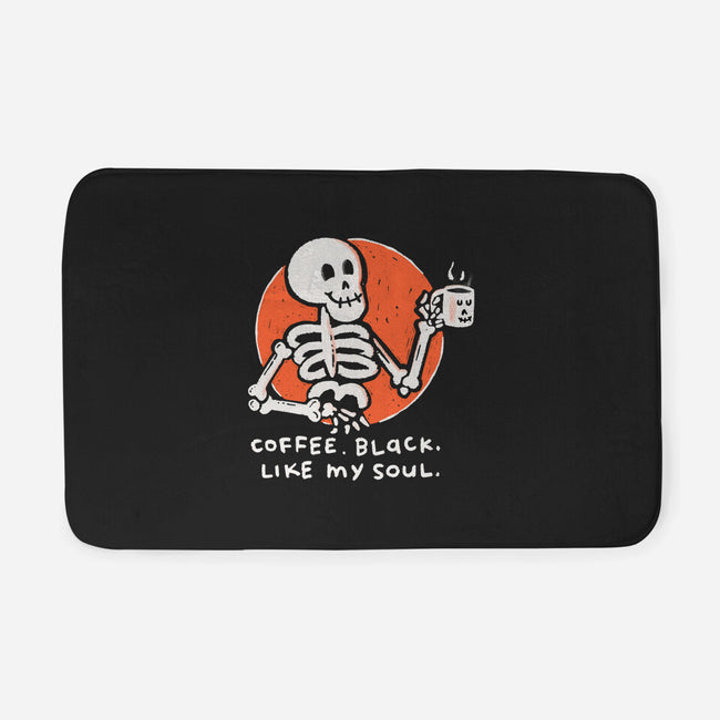 Coffee Black Like My Soul-none memory foam bath mat-doodletoots