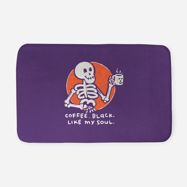 Coffee Black Like My Soul-none memory foam bath mat-doodletoots