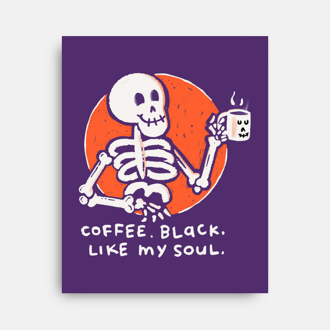 Coffee Black Like My Soul-none stretched canvas-doodletoots