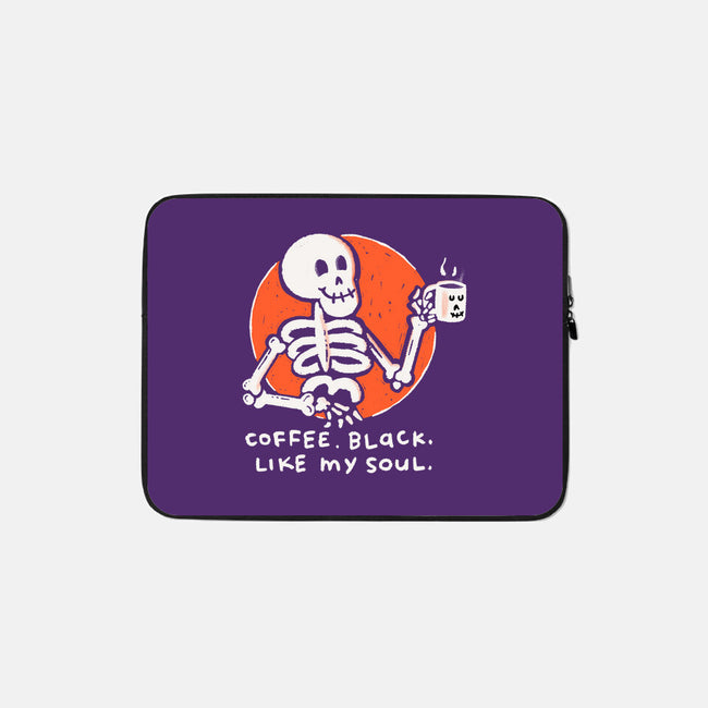 Coffee Black Like My Soul-none zippered laptop sleeve-doodletoots