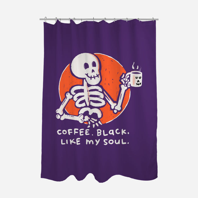 Coffee Black Like My Soul-none polyester shower curtain-doodletoots