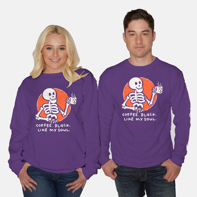 Coffee Black Like My Soul-unisex crew neck sweatshirt-doodletoots