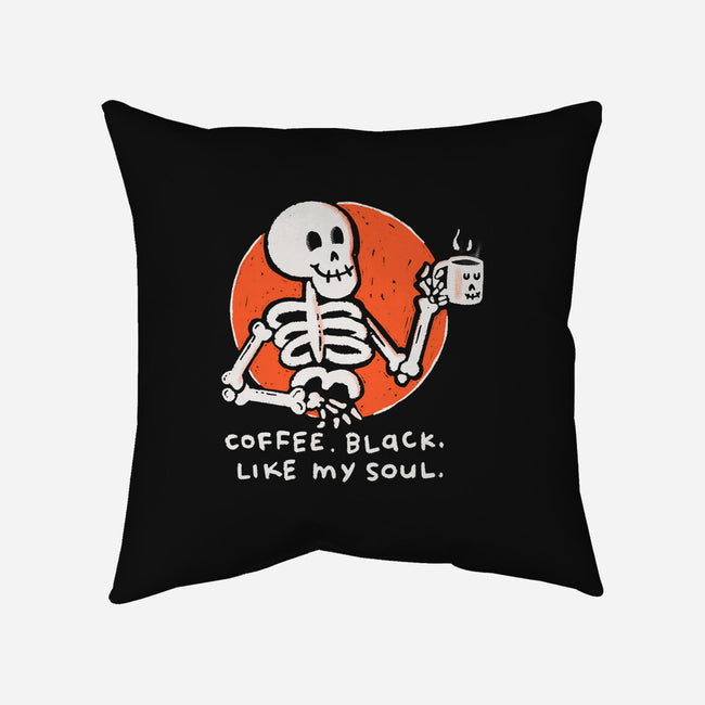 Coffee Black Like My Soul-none removable cover w insert throw pillow-doodletoots