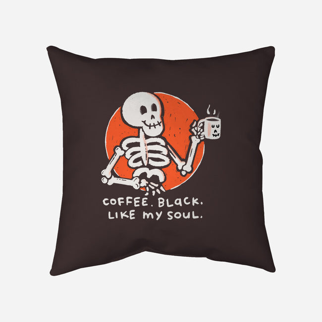Coffee Black Like My Soul-none removable cover w insert throw pillow-doodletoots