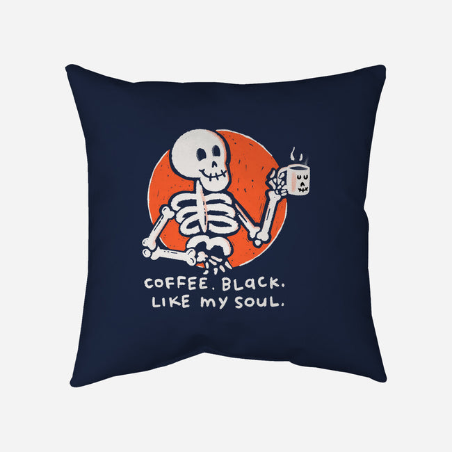 Coffee Black Like My Soul-none removable cover w insert throw pillow-doodletoots