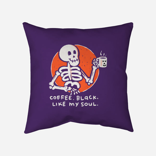 Coffee Black Like My Soul-none removable cover w insert throw pillow-doodletoots