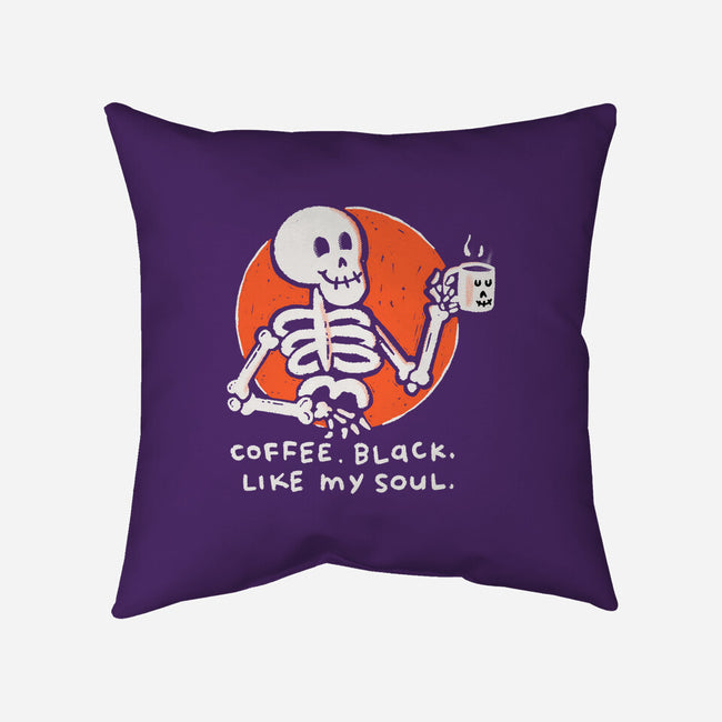 Coffee Black Like My Soul-none removable cover throw pillow-doodletoots