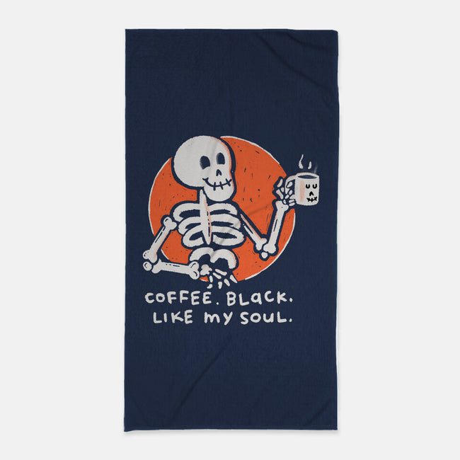 Coffee Black Like My Soul-none beach towel-doodletoots
