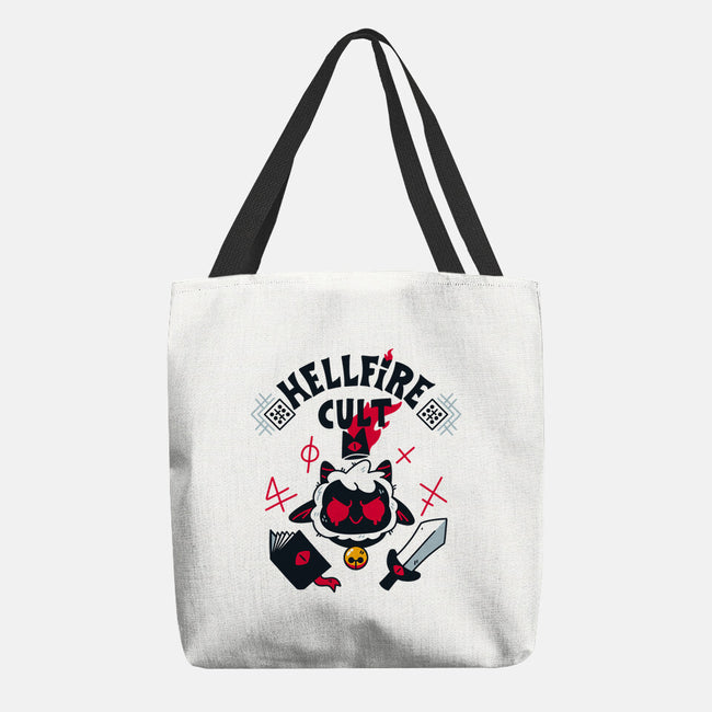 Hellfire Cult-none basic tote bag-theteenosaur