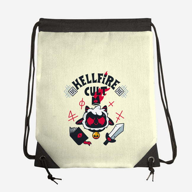 Hellfire Cult-none drawstring bag-theteenosaur