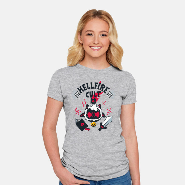 Hellfire Cult-womens fitted tee-theteenosaur